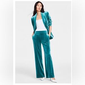 INC International Concepts Teal Wide Leg Pants and Blazer